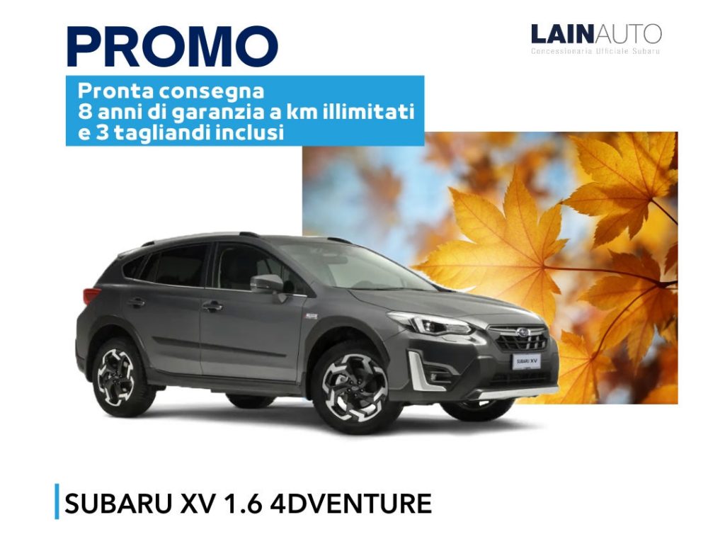 Super Promo – SUBARU XV 1.6 4dventure in pronta consegna