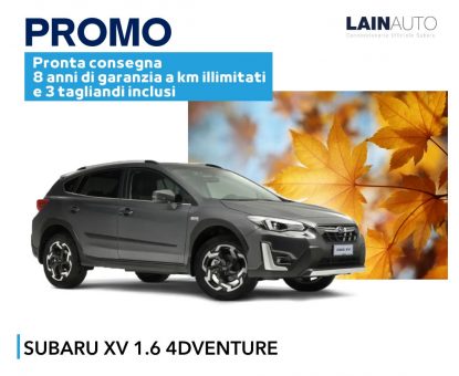 Super Promo – SUBARU XV 1.6 4dventure in pronta consegna