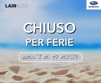 Chiusura estiva 2025